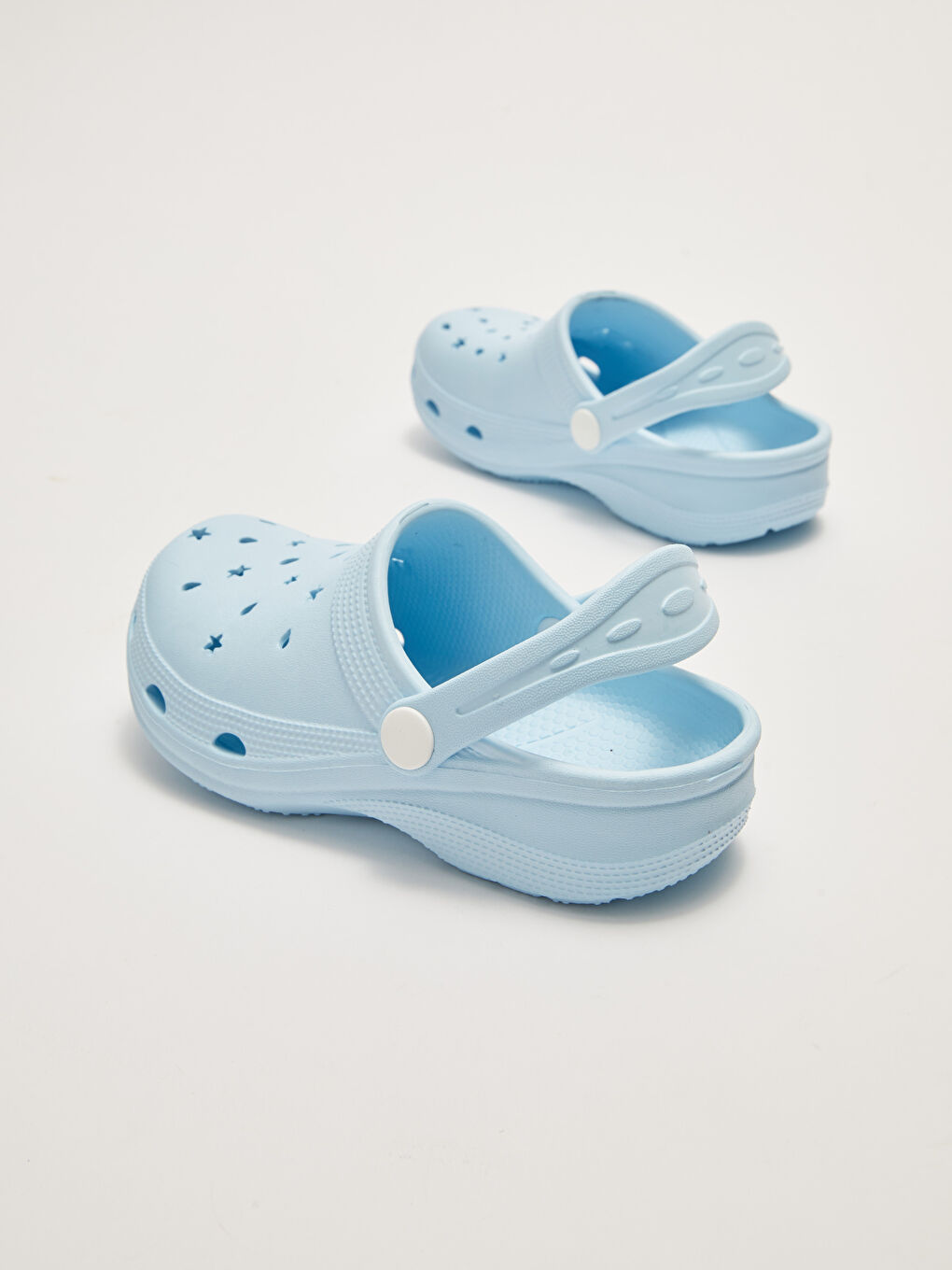 Mavi Delik Detaylı Kız Çocuk Sandalet-4