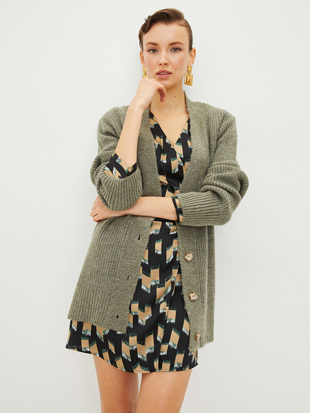 LCW Vision V Neck Women's Knitwear Cardigan - S2EV57Z8-QZJ - LC