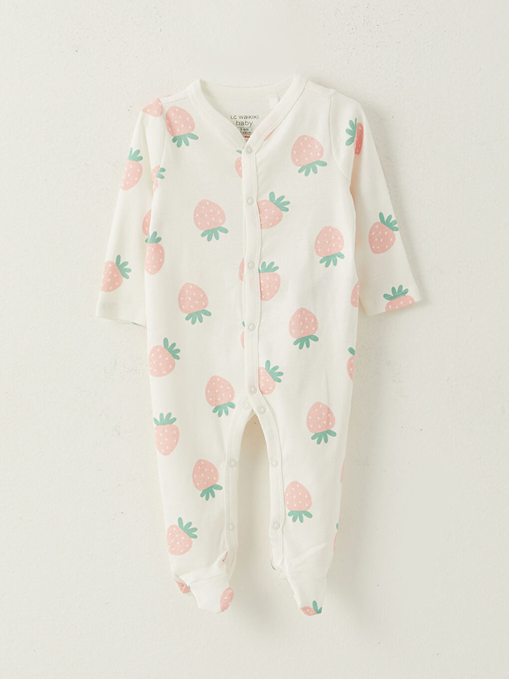 V Neck Long Sleeve Printed Cotton Baby Girl Rompers 2 Pack-1