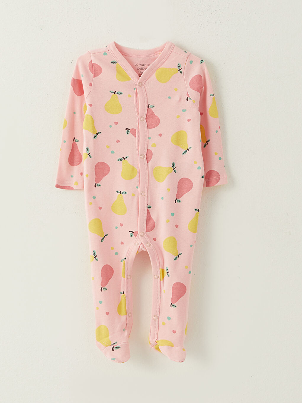 V Neck Long Sleeve Printed Cotton Baby Girl Rompers 2 Pack-2