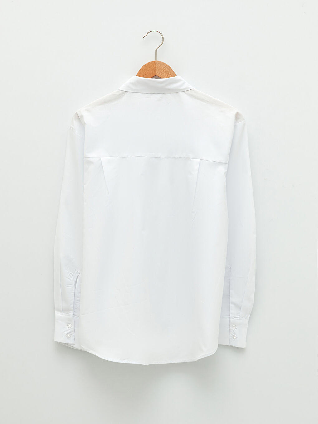 Cămașă pentru Femei Regulară cu Nasturi și Mâneci Lungi din Poplin-6