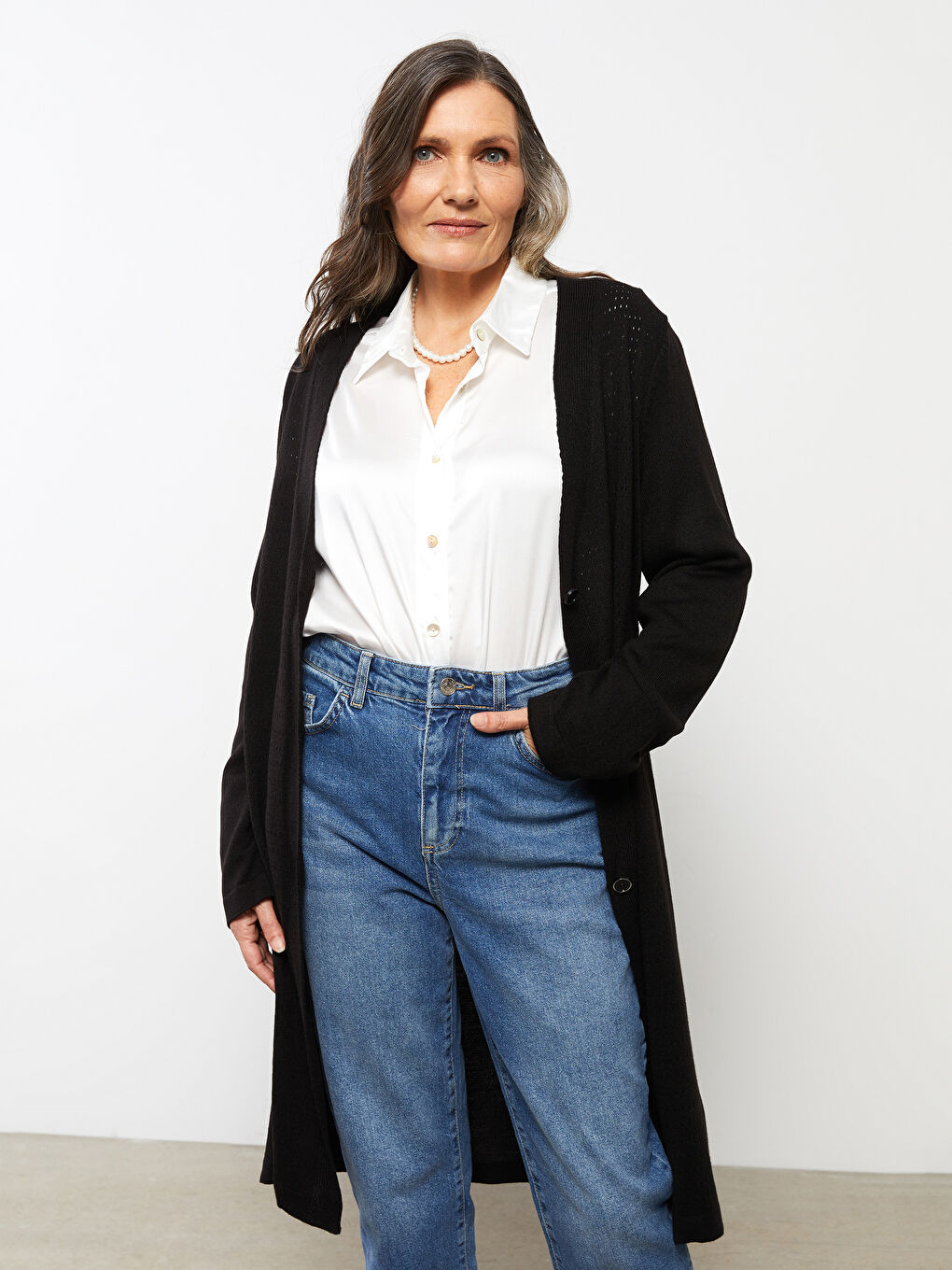 LCW Grace V Neck Women's Knitwear Cardigan -S2EV66Z8-CVL