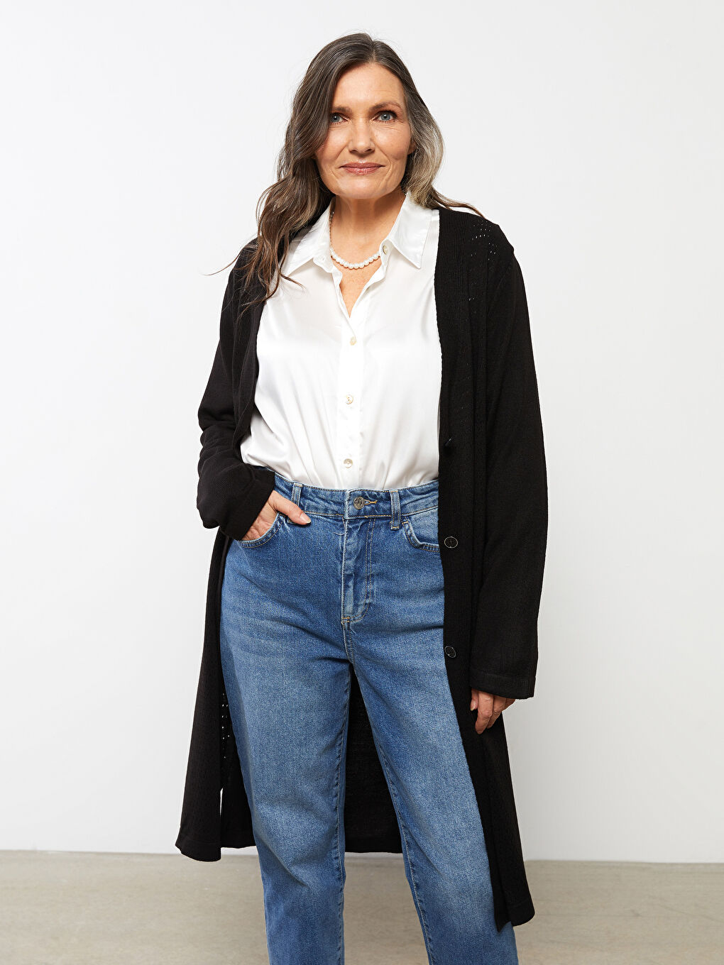 LCW Grace V Neck Women's Knitwear Cardigan -S2EV66Z8-CVL