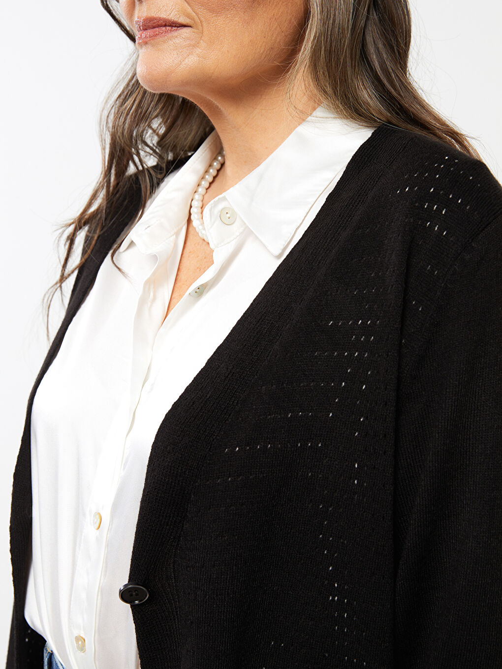 LCW Grace V Neck Women's Knitwear Cardigan -S2EV66Z8-CVL