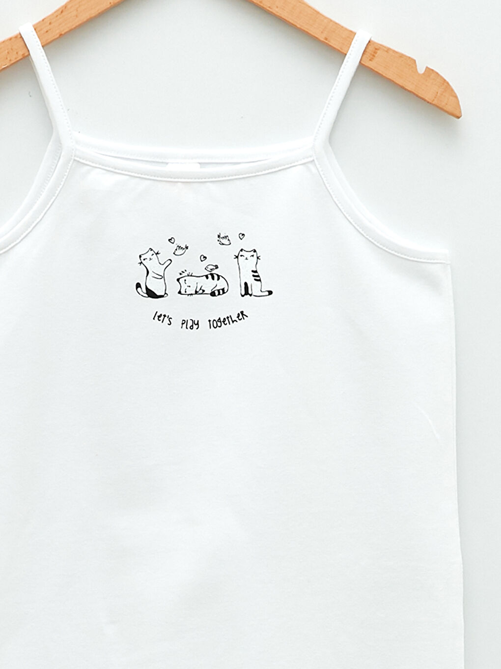 Débardeur à Bretelles Imprimé en Coton à Col Carré pour Filles-2