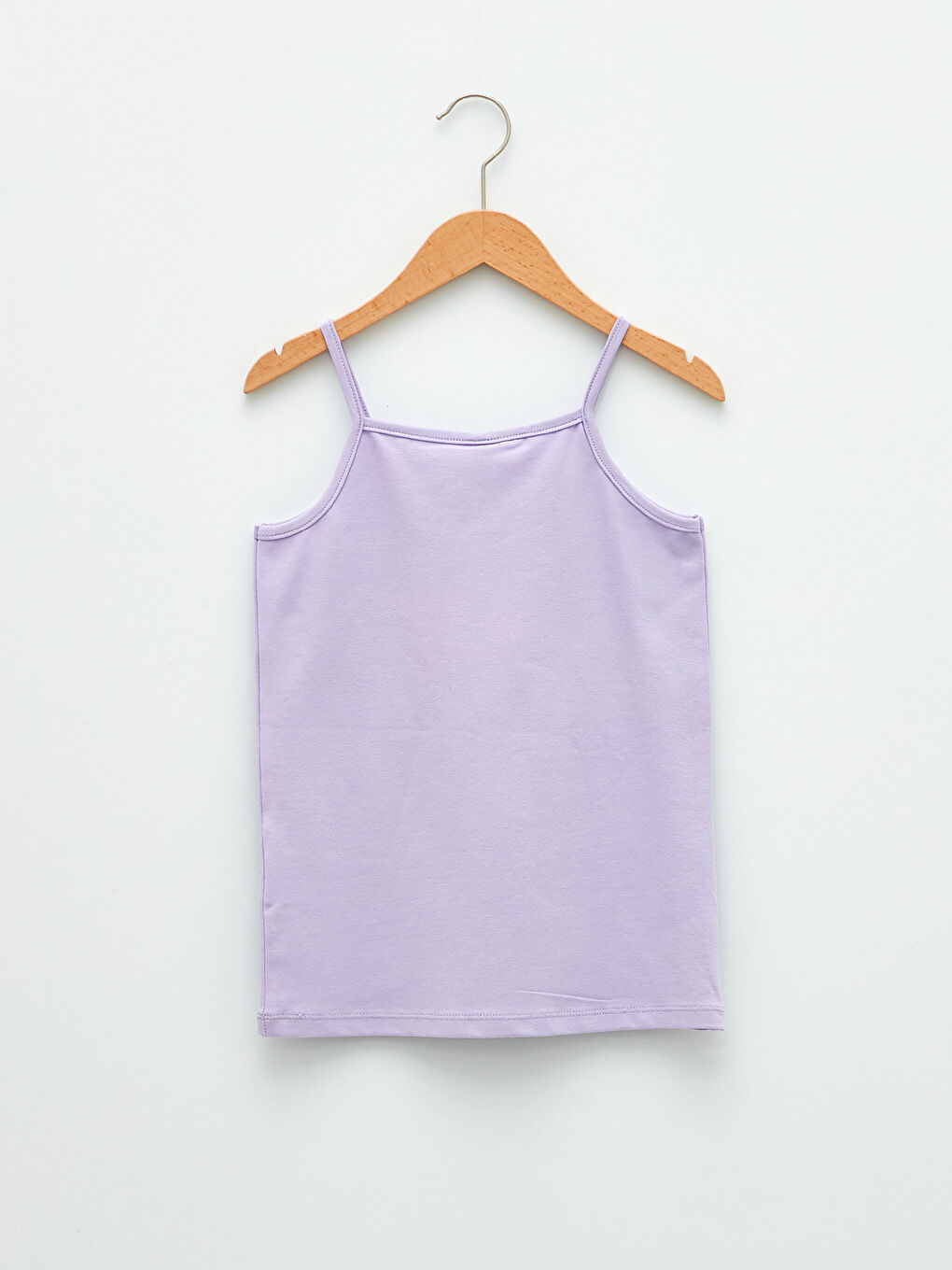 Square Collar Printed Strap Cotton Girls' Singlet-1