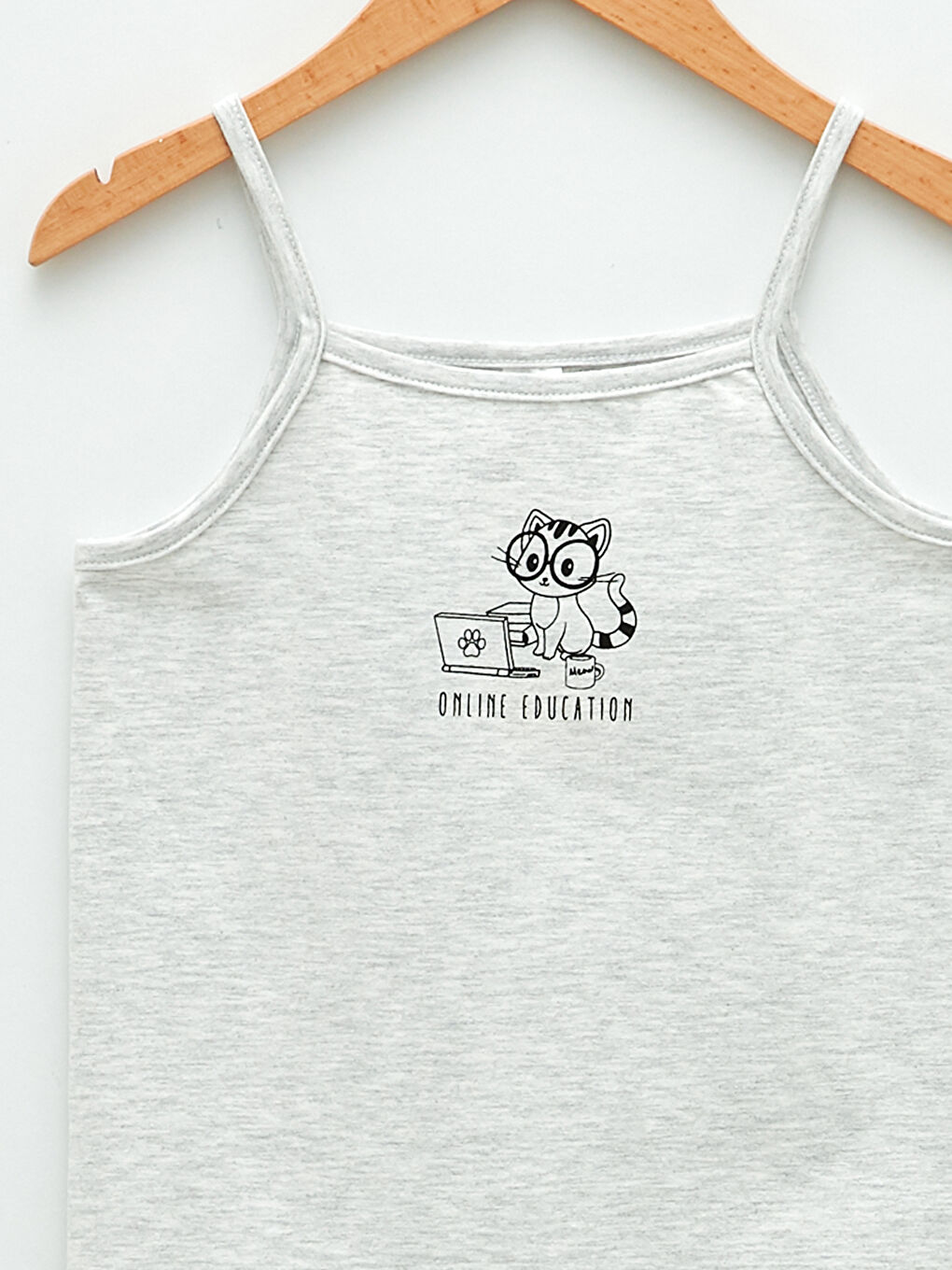 Square Collar Printed Strap Girls Athlete-2