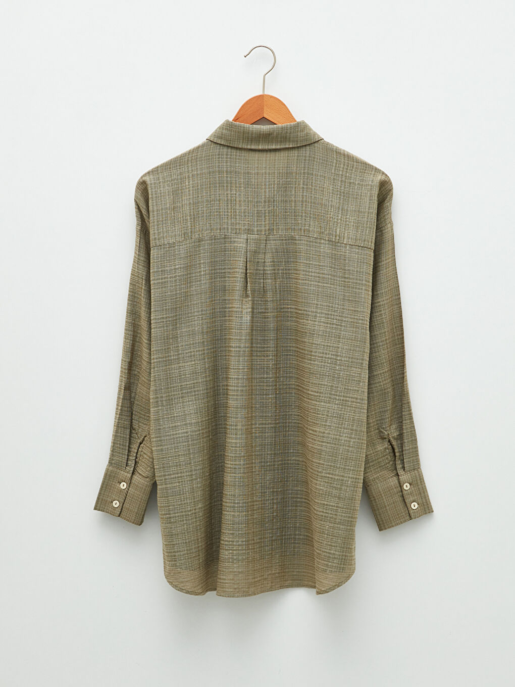 Patterned Long Sleeve Women's Shirt with Button Closure on the Front-6