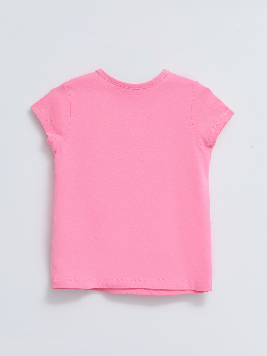 Crew Neck Short Sleeve Printed Baby Girls' T-shirt-1