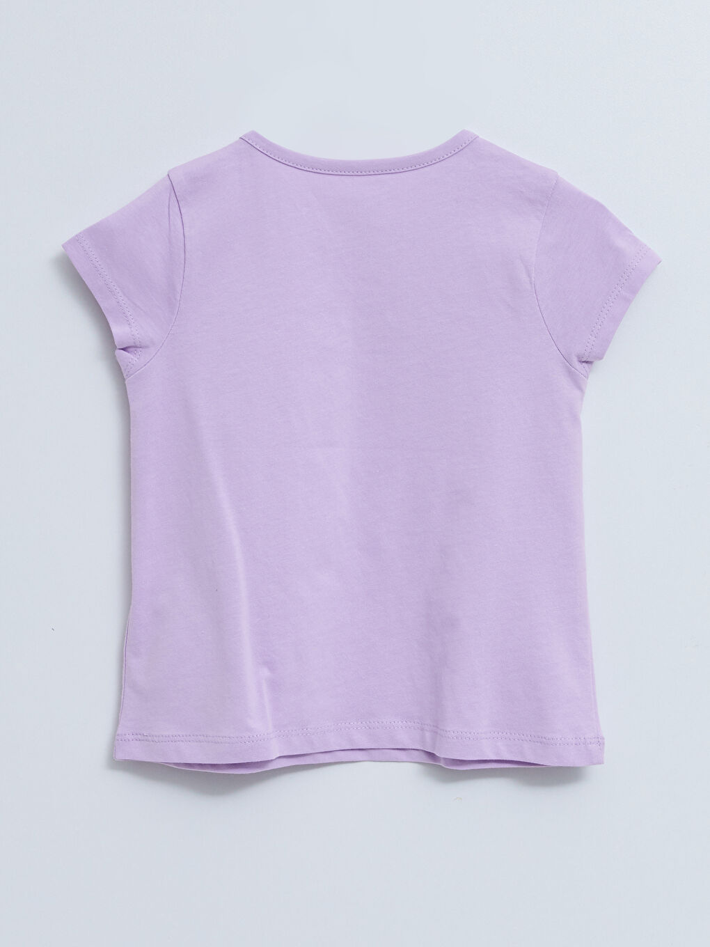 Crew Neck Short Sleeve Printed Baby Girls' T-Shirt-1