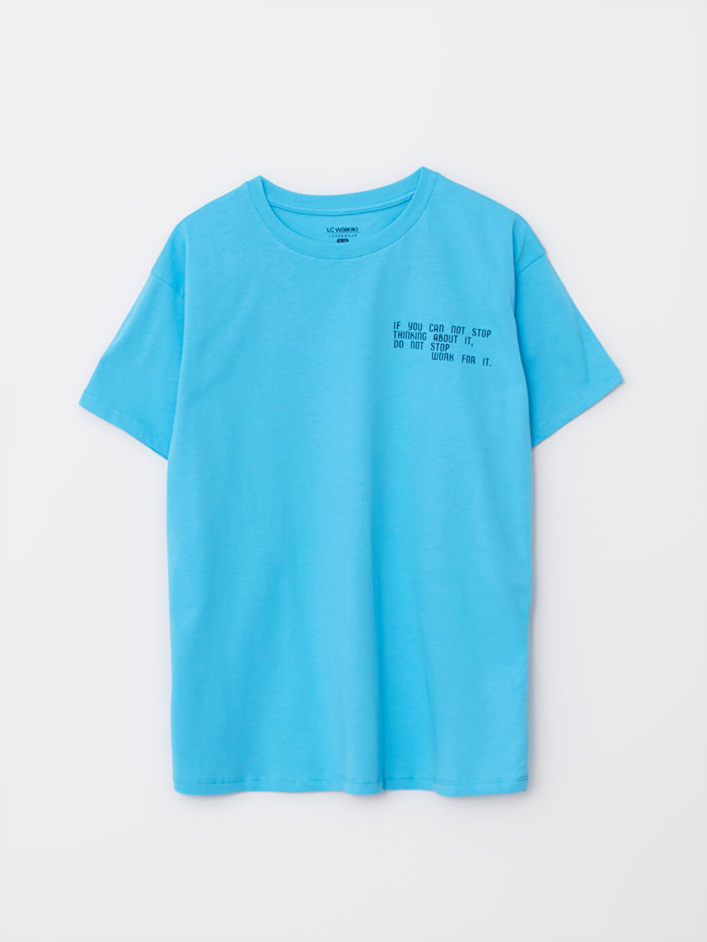 Mavi Bisiklet Yaka Baskılı Kısa Kollu Erkek Çocuk Şortlu Pijama Takımı-1