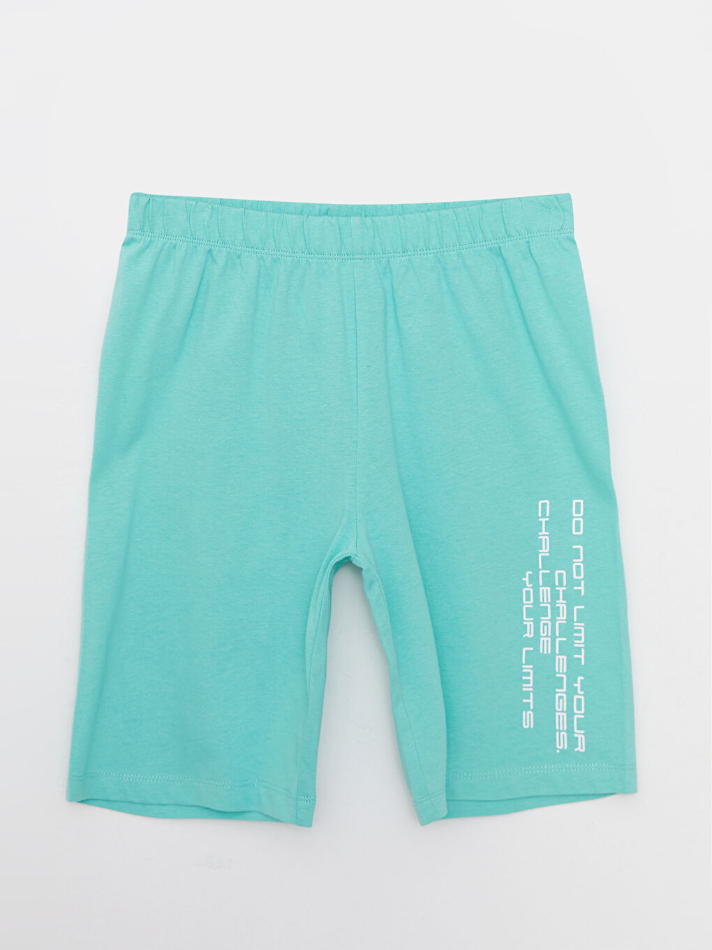 Turkuaz Bisiklet Yaka Baskılı Kısa Kollu Erkek Çocuk Şortlu Pijama Takımı-5