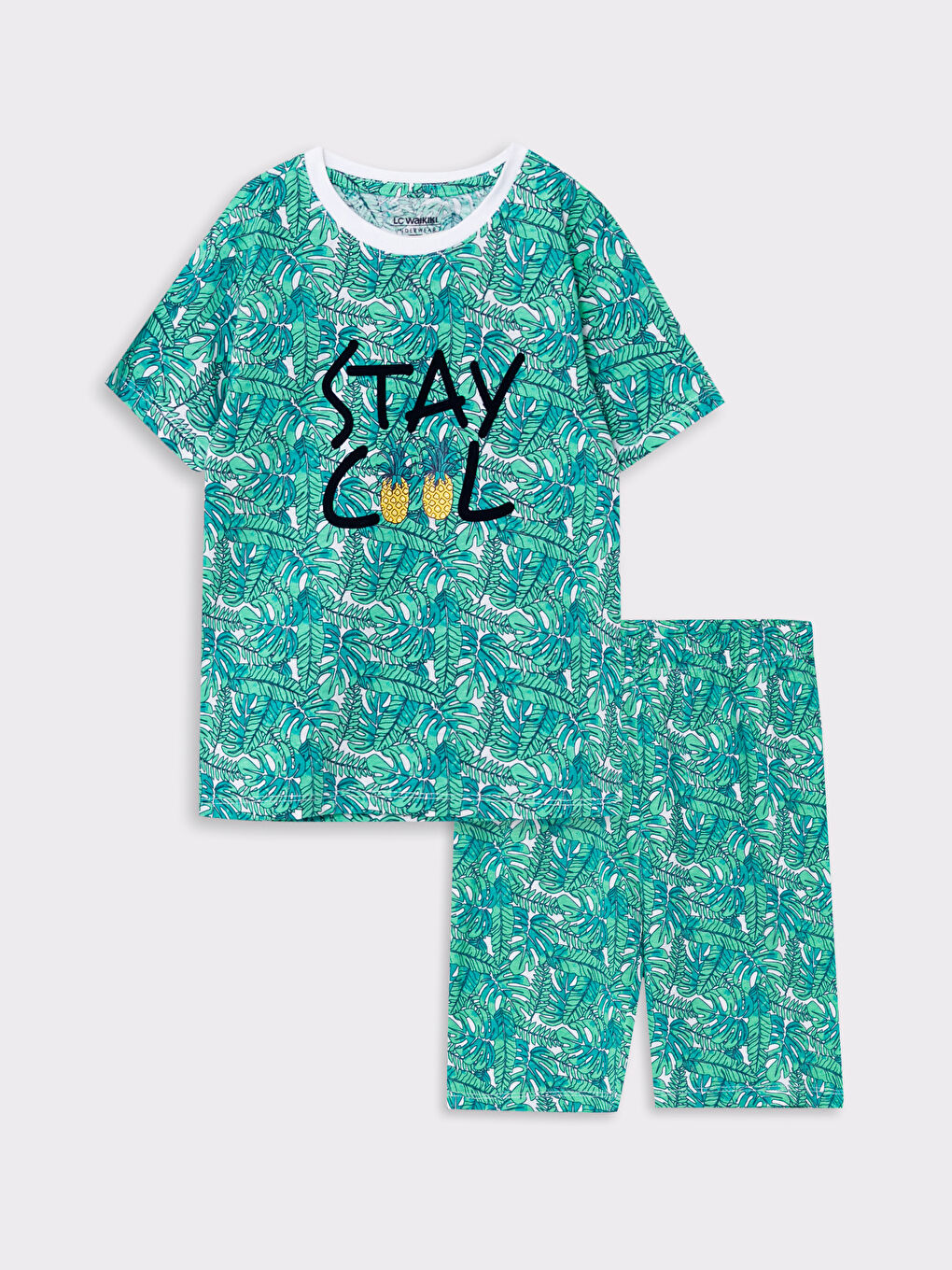 LCW Kids Ensemble Pyjama Court à Manches Courtes Imprimé pour Garçons Col Rond -S2EV99Z4-LU7