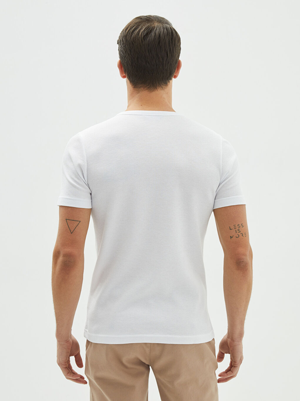 Tricou pentru Bărbați cu Mânecă Scurtă și Guler Rotund-4