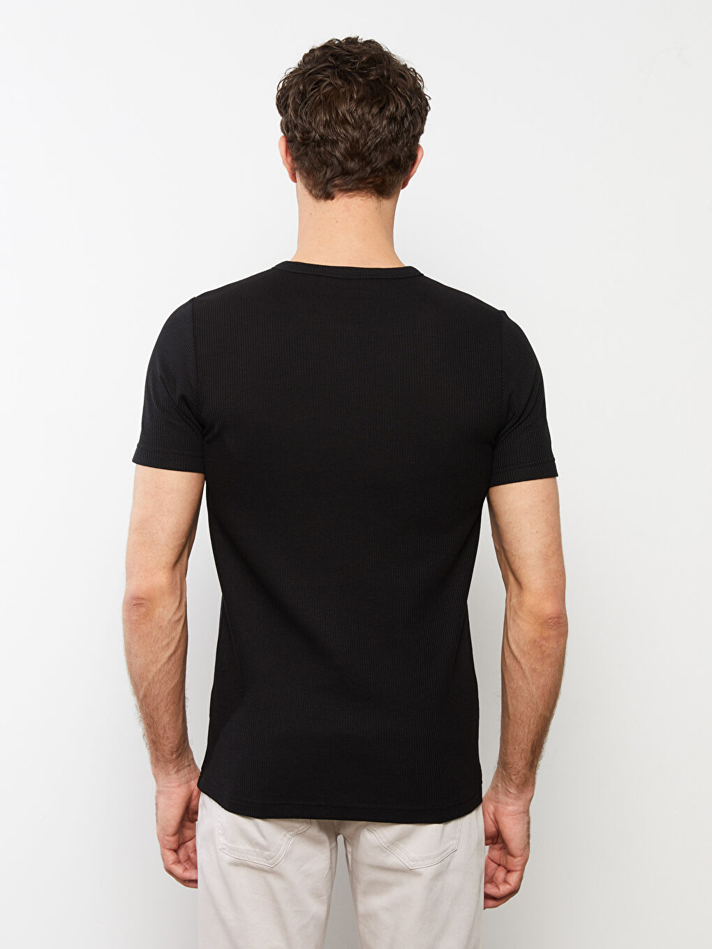 Crew Neck Short Sleeve Men's T-Shirt-3