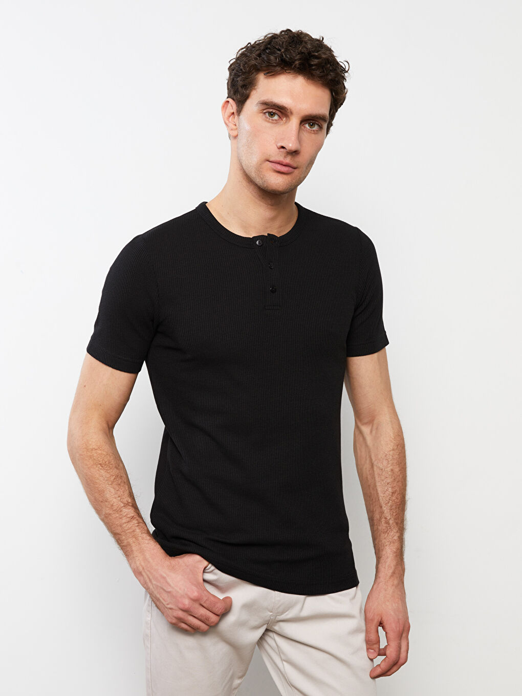 Crew Neck Short Sleeve Men's T-Shirt-1