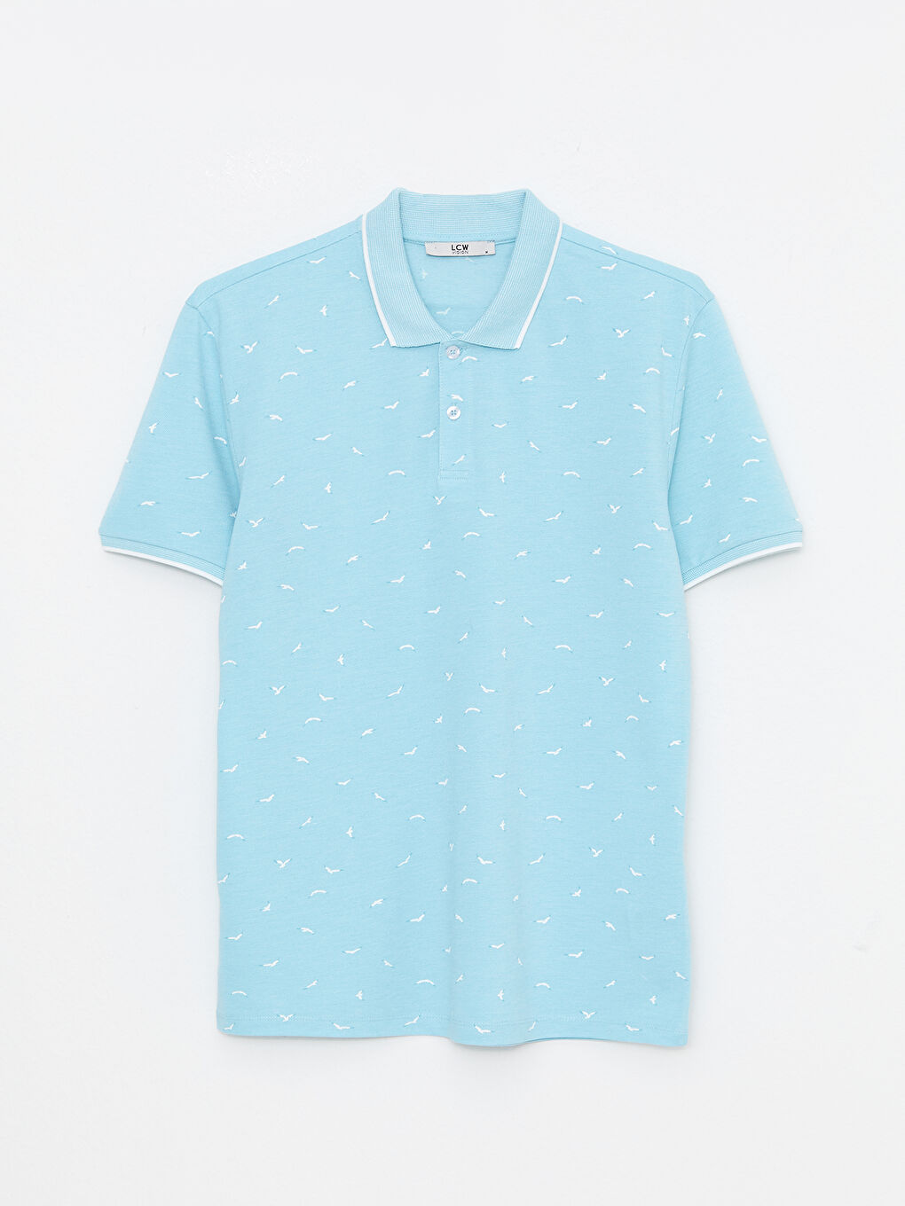 Yeşil Polo Yaka Kısa Kollu Pike Erkek Tişört-5