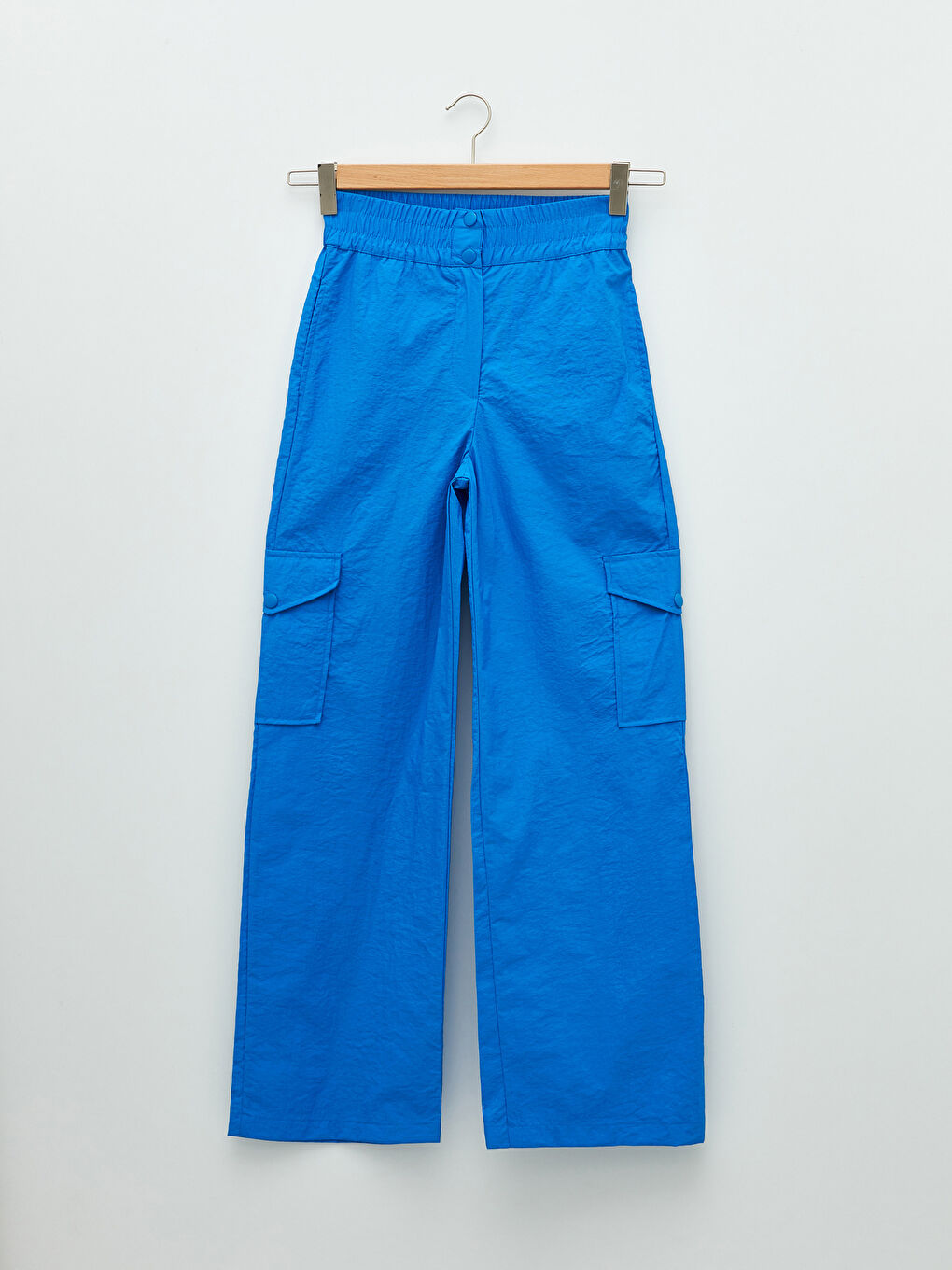 Elastischer Bund Bequeme Passform Gerade Tasche Damenhose Detailliert-5