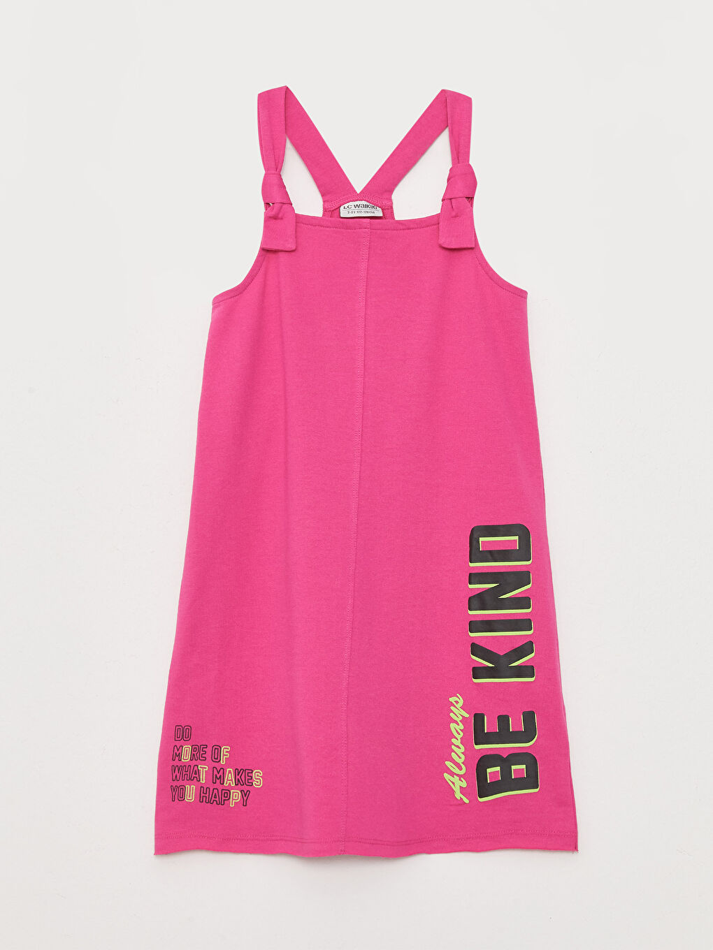 Square Neck Printed Strapless Girl's Loose Dress