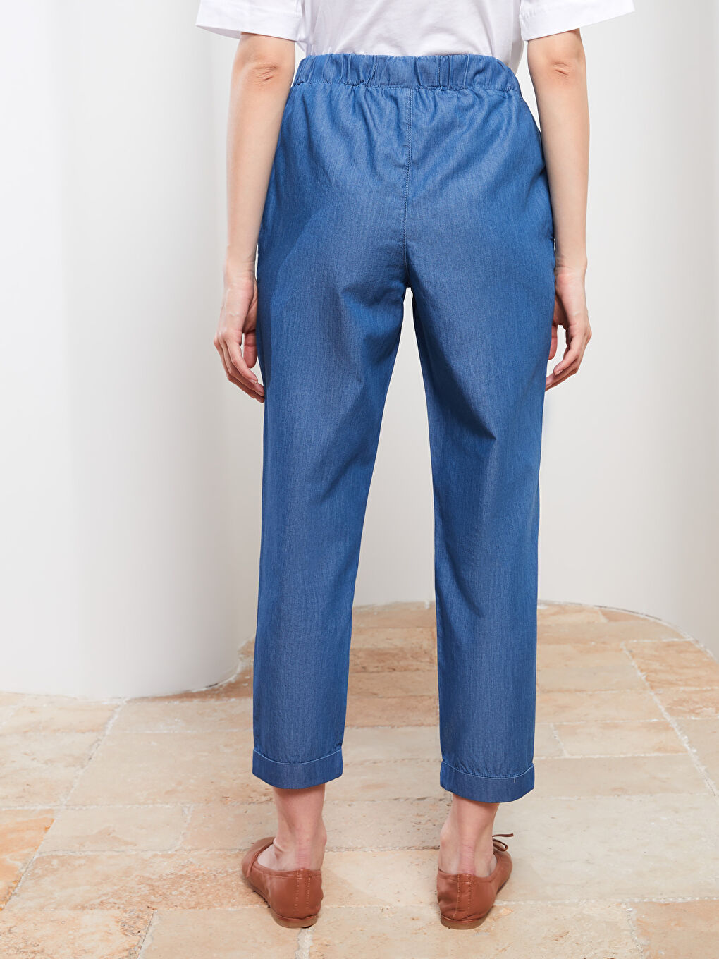 Taille Élastique Coupe Confortable Détails Poches Jean Rodeo pour Femmes-4