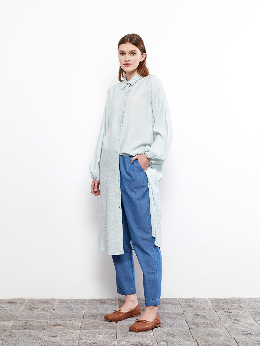 Elastic Waist Comfortable Fit Pocket Detailed Rodeo Women's Jean Trousers