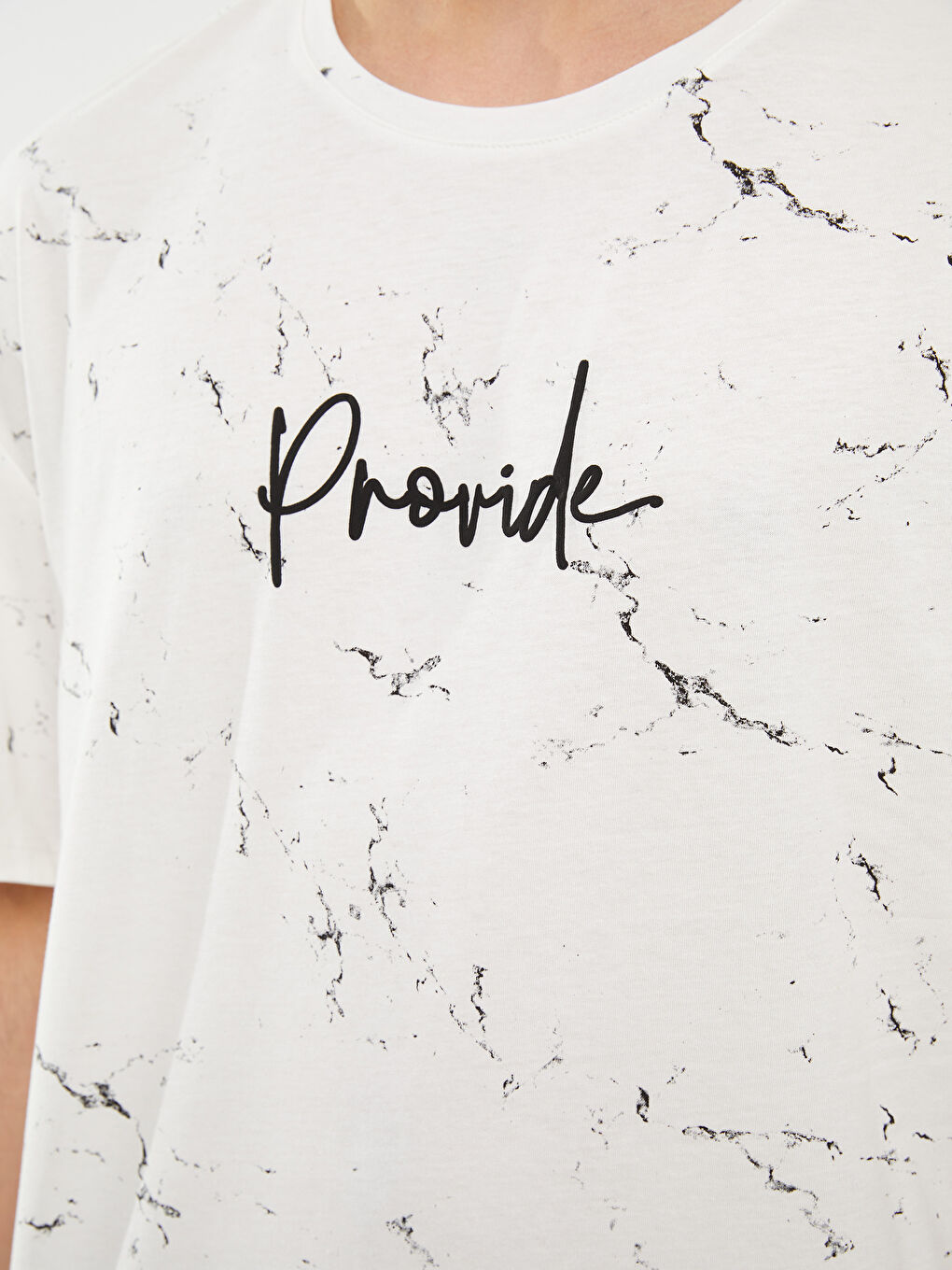 ерлерге арналған принтті трикотаж оверсайз футболка-3