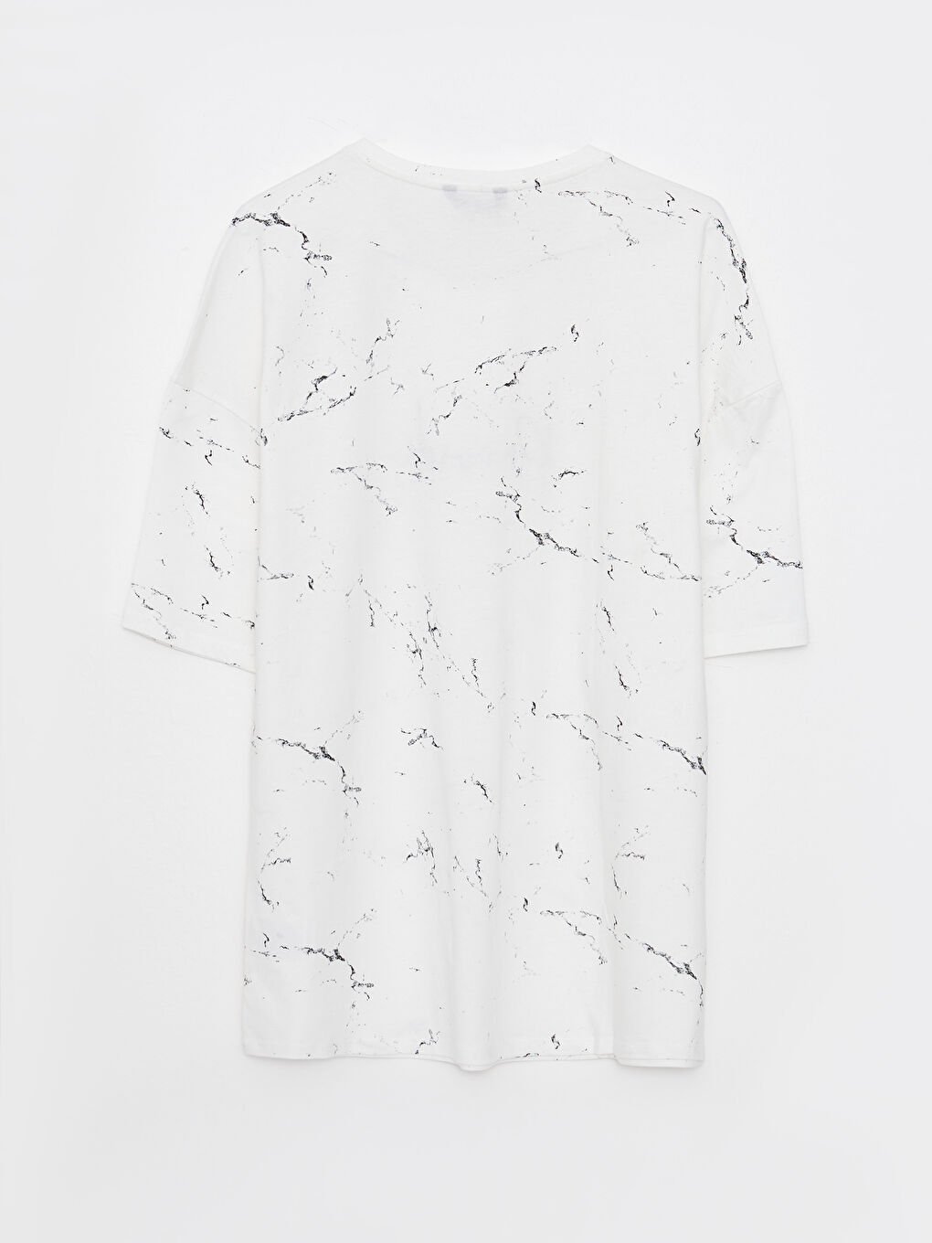 ерлерге арналған принтті трикотаж оверсайз футболка-6