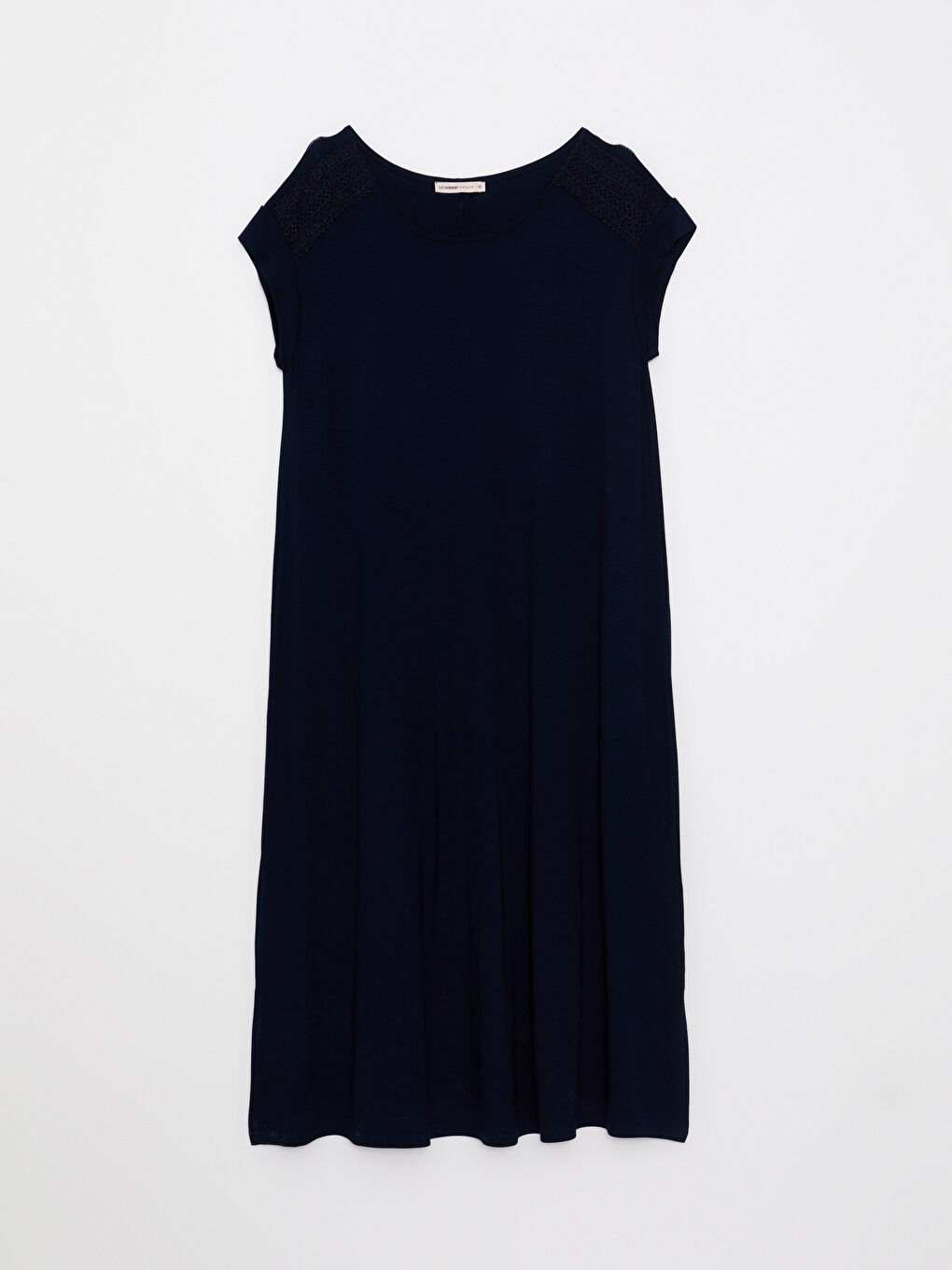 Crew Neck Embroidered Short Sleeve A-Cut Women's Dress -S2FA60Z8-E1J