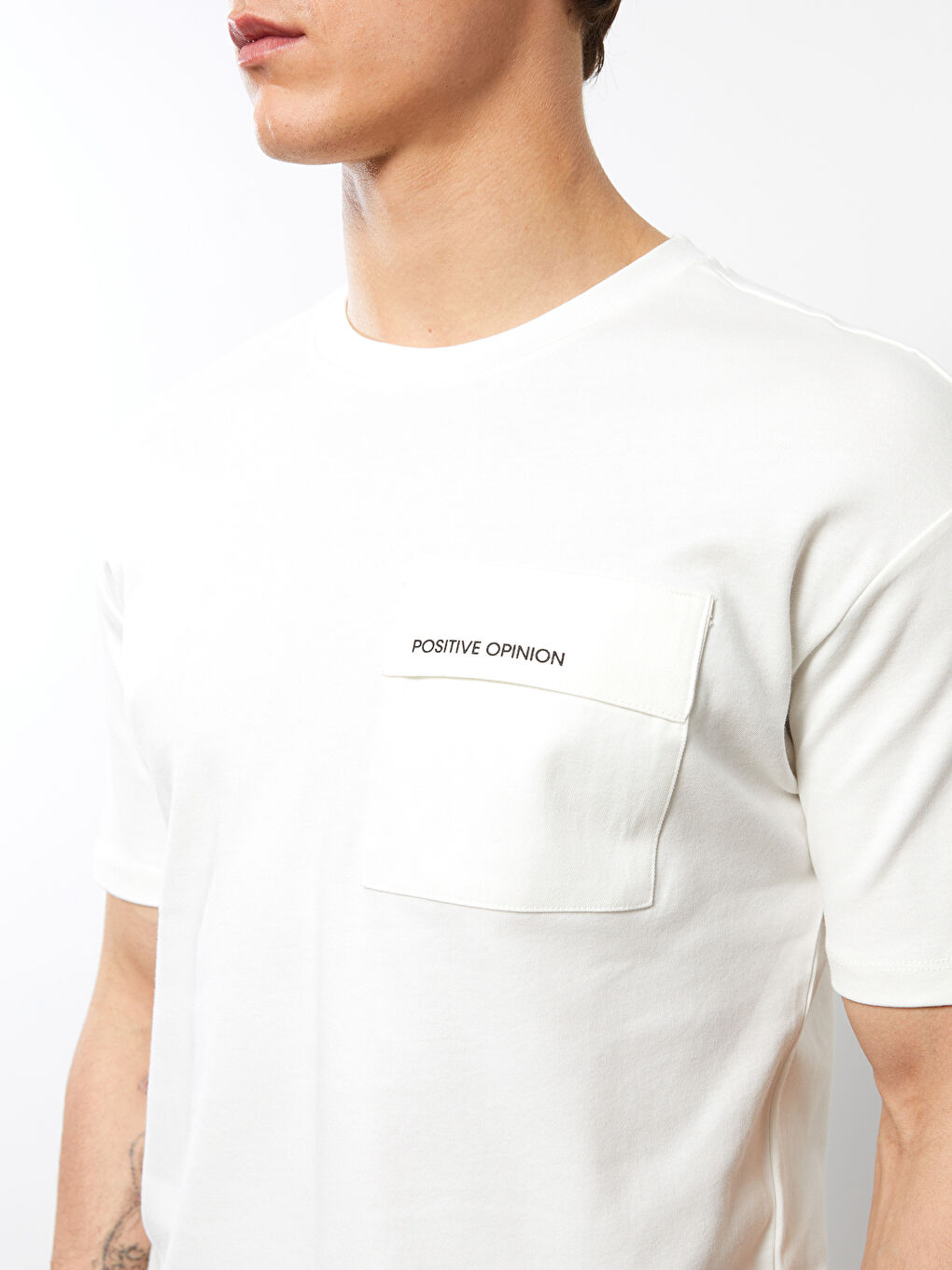 Crew Neck Short Sleeve Printed Combed Cotton Men's T-shirt-1