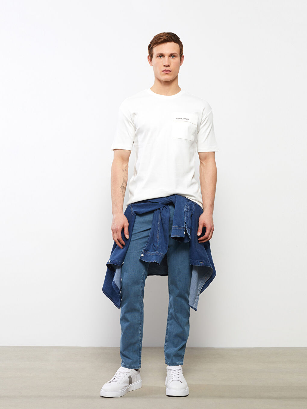 Crew Neck Short Sleeve Printed Combed Cotton Men's T-shirt-2