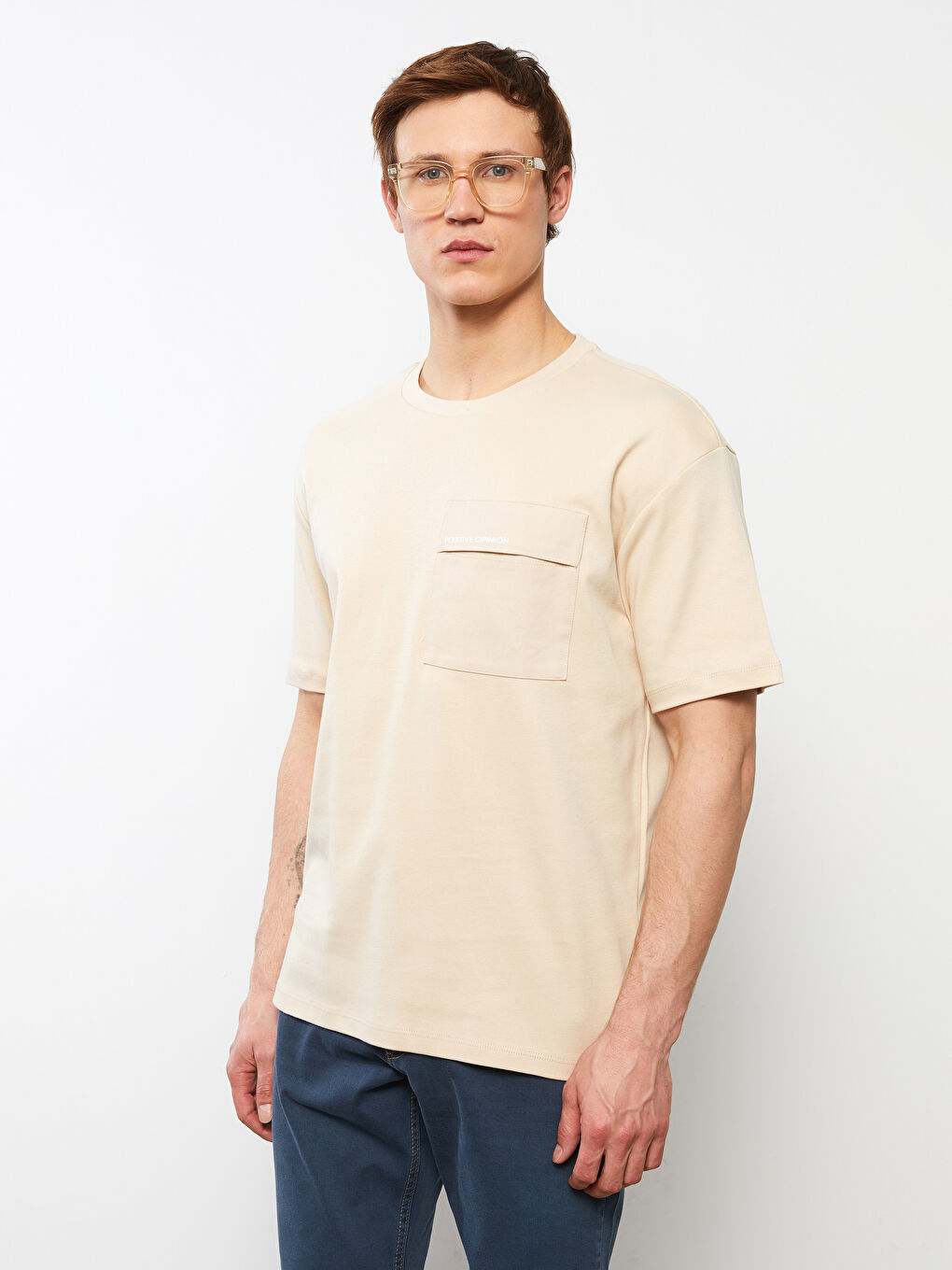 Футболка Мужская с Круглым Вырезом, Коротким Рукавом, С Принтом, Из Гребенного Хлопка-1