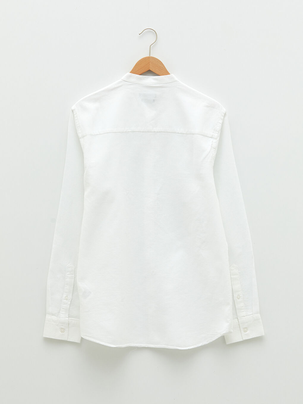 قميص رجالي كم طويل ياقة مندرين بقصة رفيعة-6