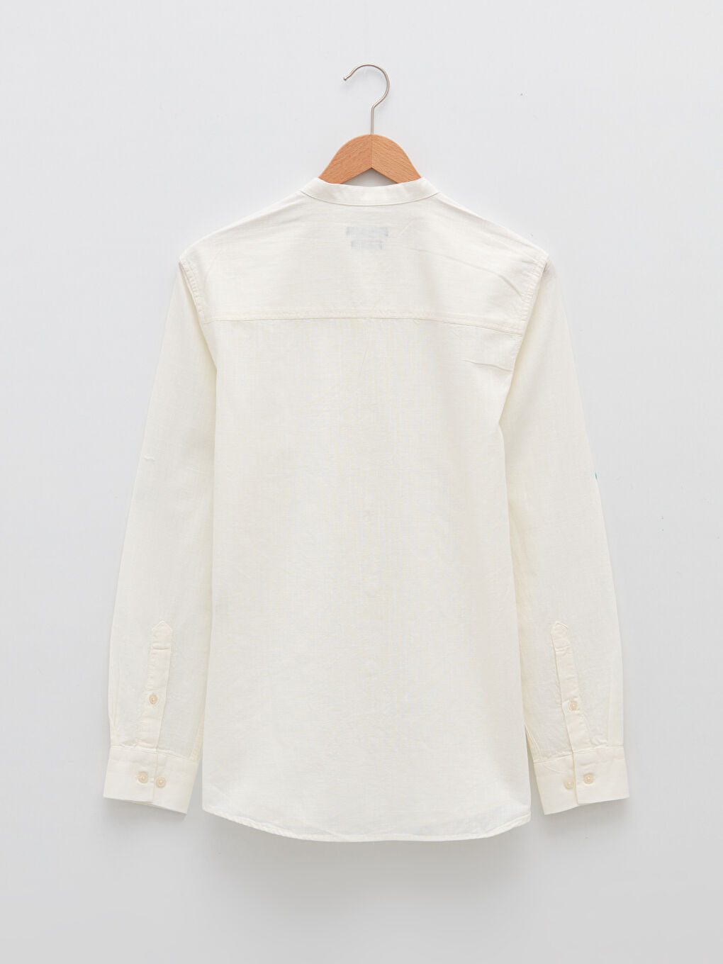 Chemise Svelte Col Mao Manches Longues pour Hommes-5