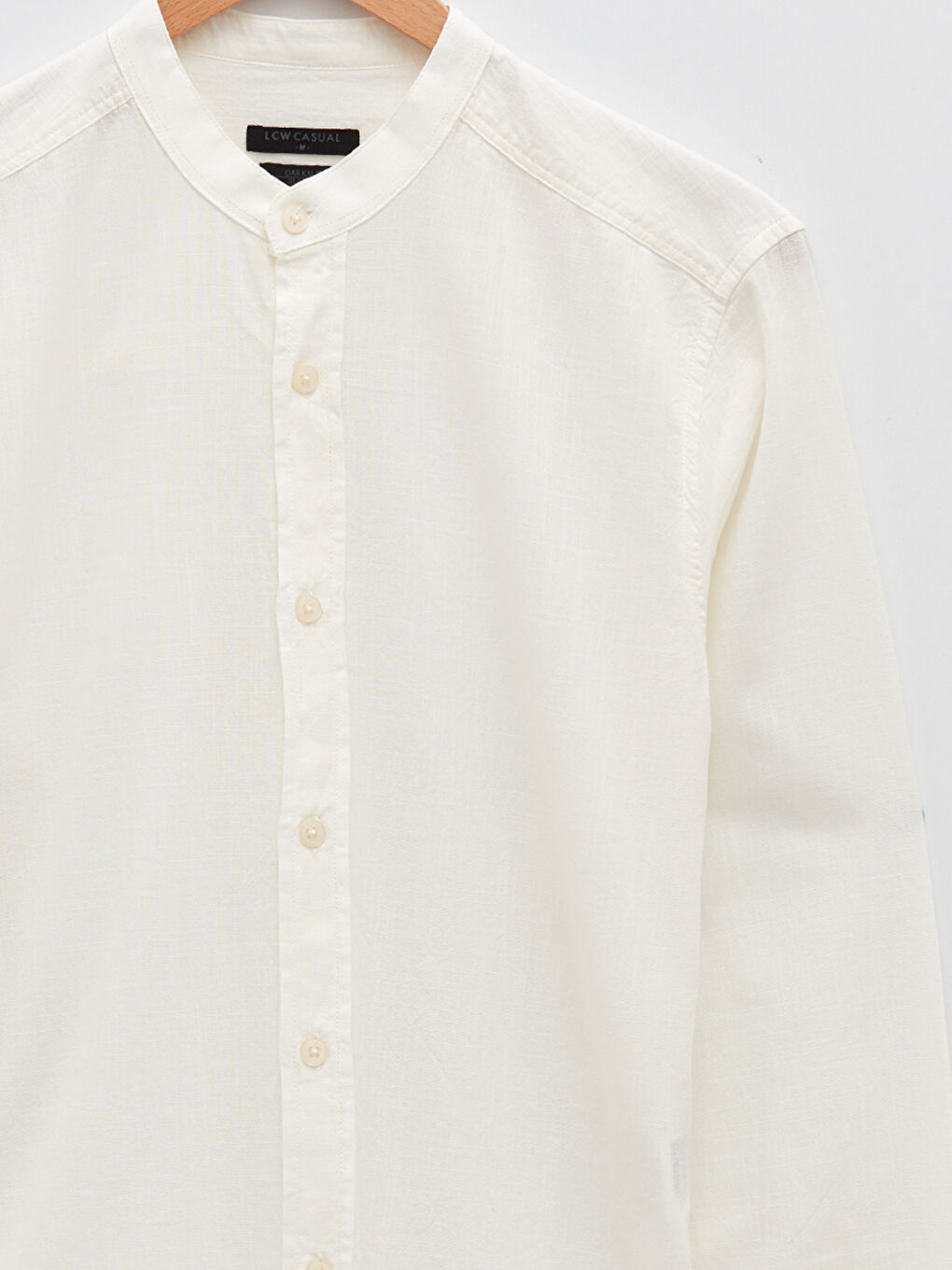 Chemise Svelte Col Mao Manches Longues pour Hommes-6