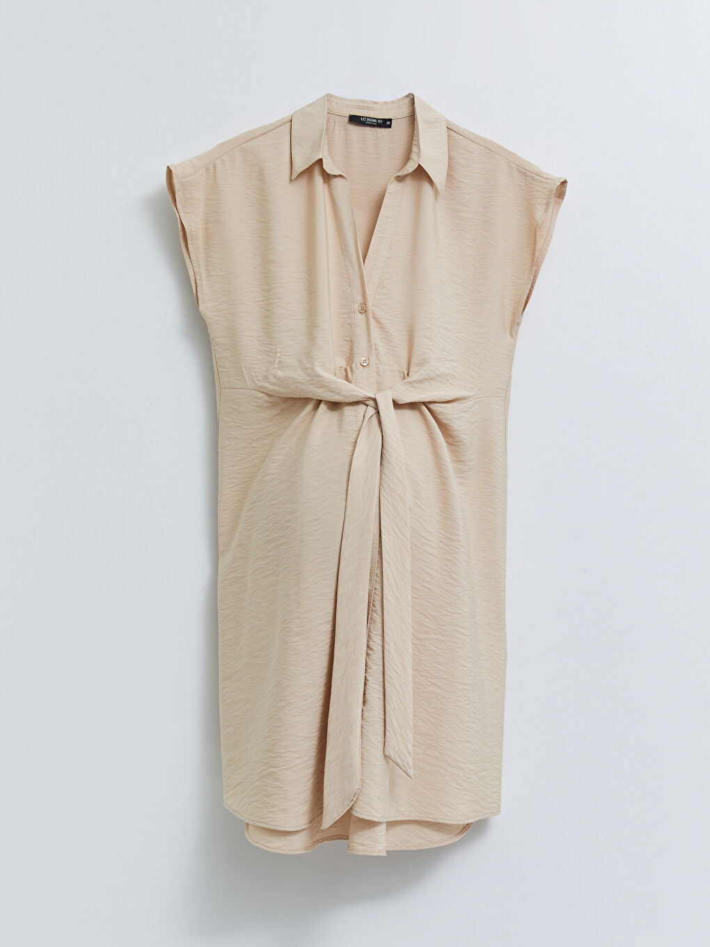 Shirt Collar Plain Short Sleeve Maternity Dress -S2FA91Z8-G1Y