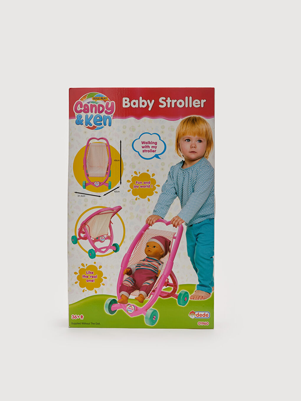 Kız Çocuk Oyuncak Bebek Arabası