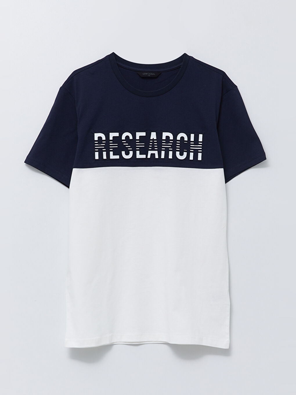 Crew Neck Short Sleeve Color Block Jersey Men's T-Shirt-5