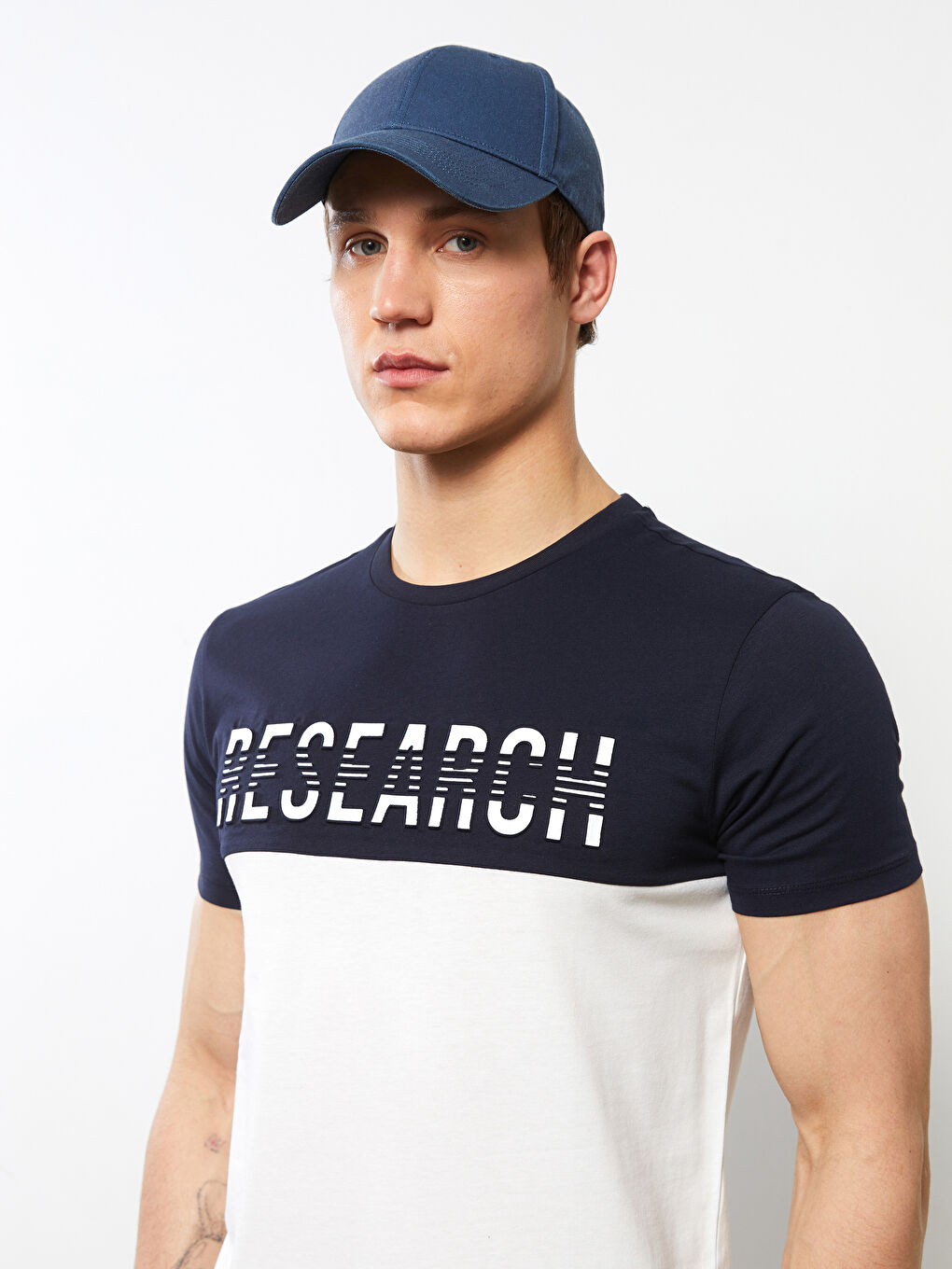 Crew Neck Short Sleeve Color Block Jersey Men's T-Shirt-2