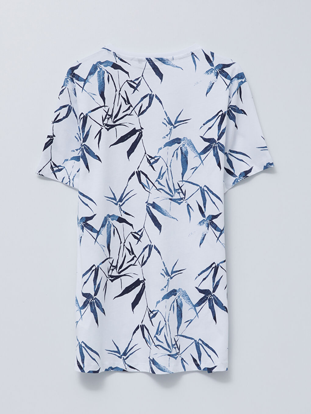 تي شيرت رجالي جيرسي بياقة دائرية وأكمام قصيرة ونقشة-6