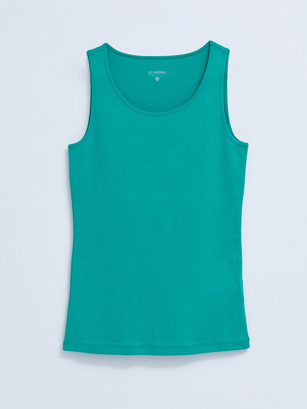 U Neck Plain Cotton Women's Singlet-5