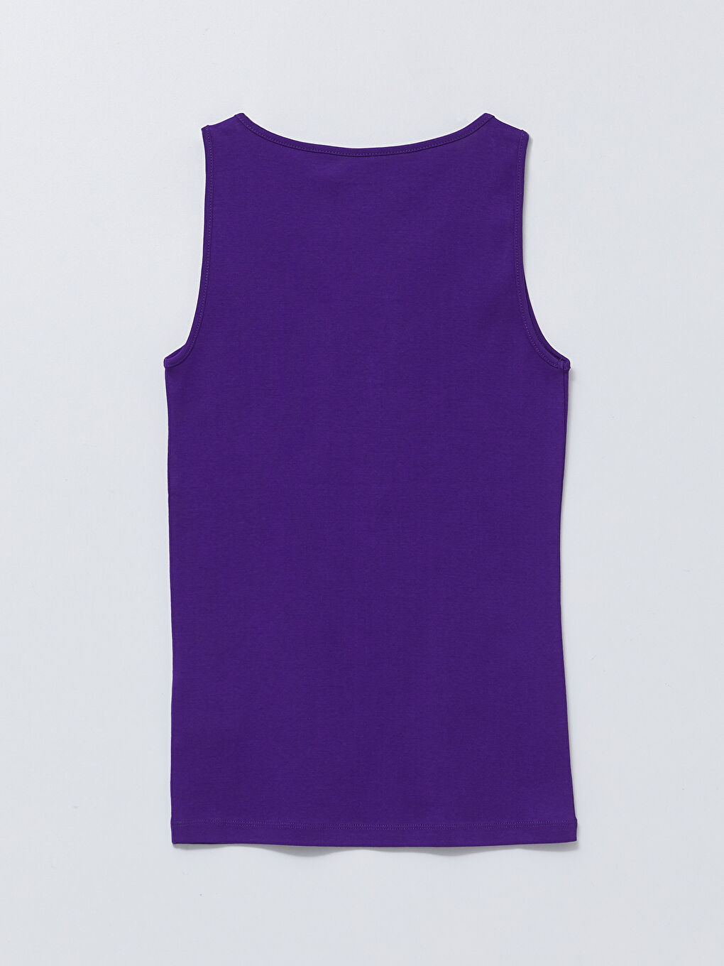 Mor U Yaka Düz Pamuklu Kadın Atlet-6