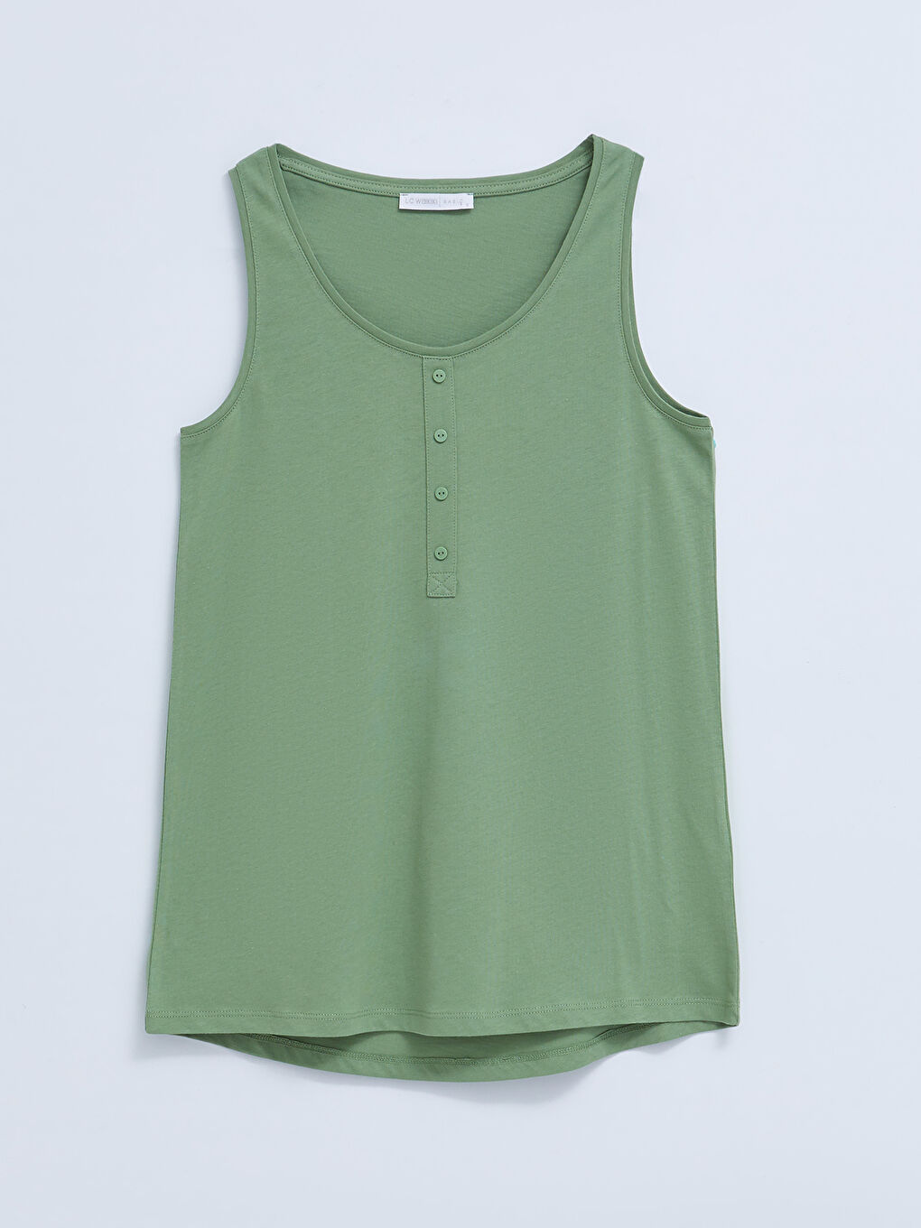 U Neck Plain Cotton Women's Singlet-5