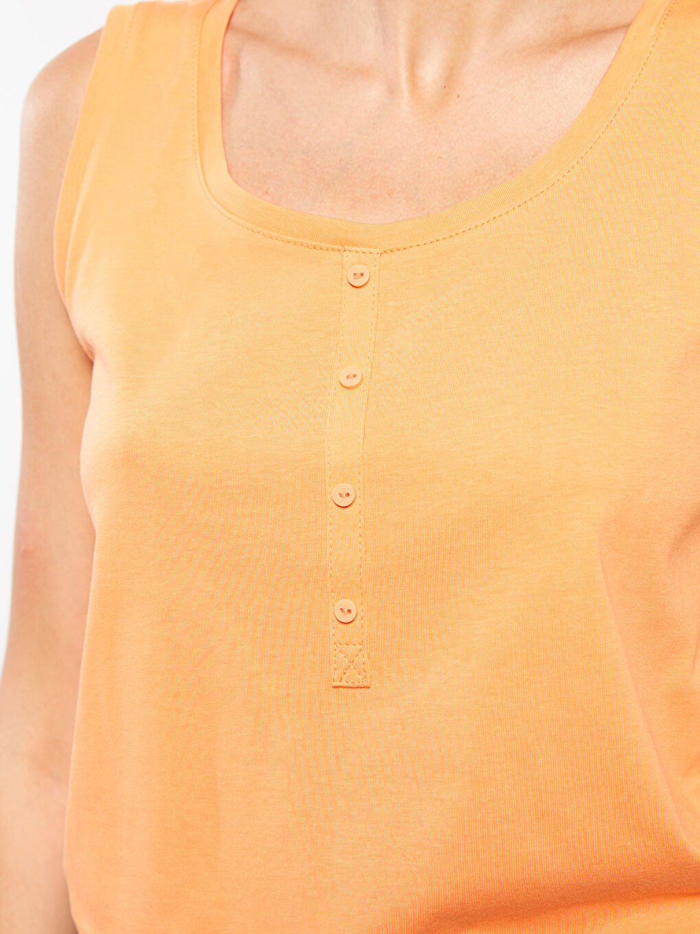 U Neck Plain Cotton Women's Singlet -S2FC12Z8-FKL
