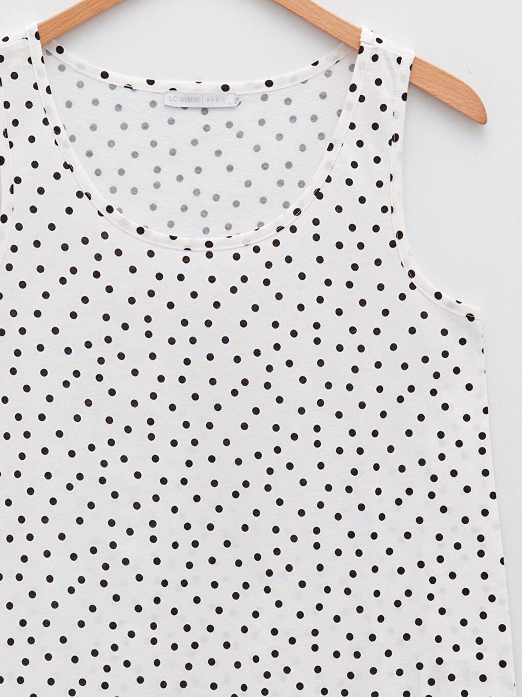 U-Ausschnitt Punktmuster Baumwolle Tanktop für Damen-6