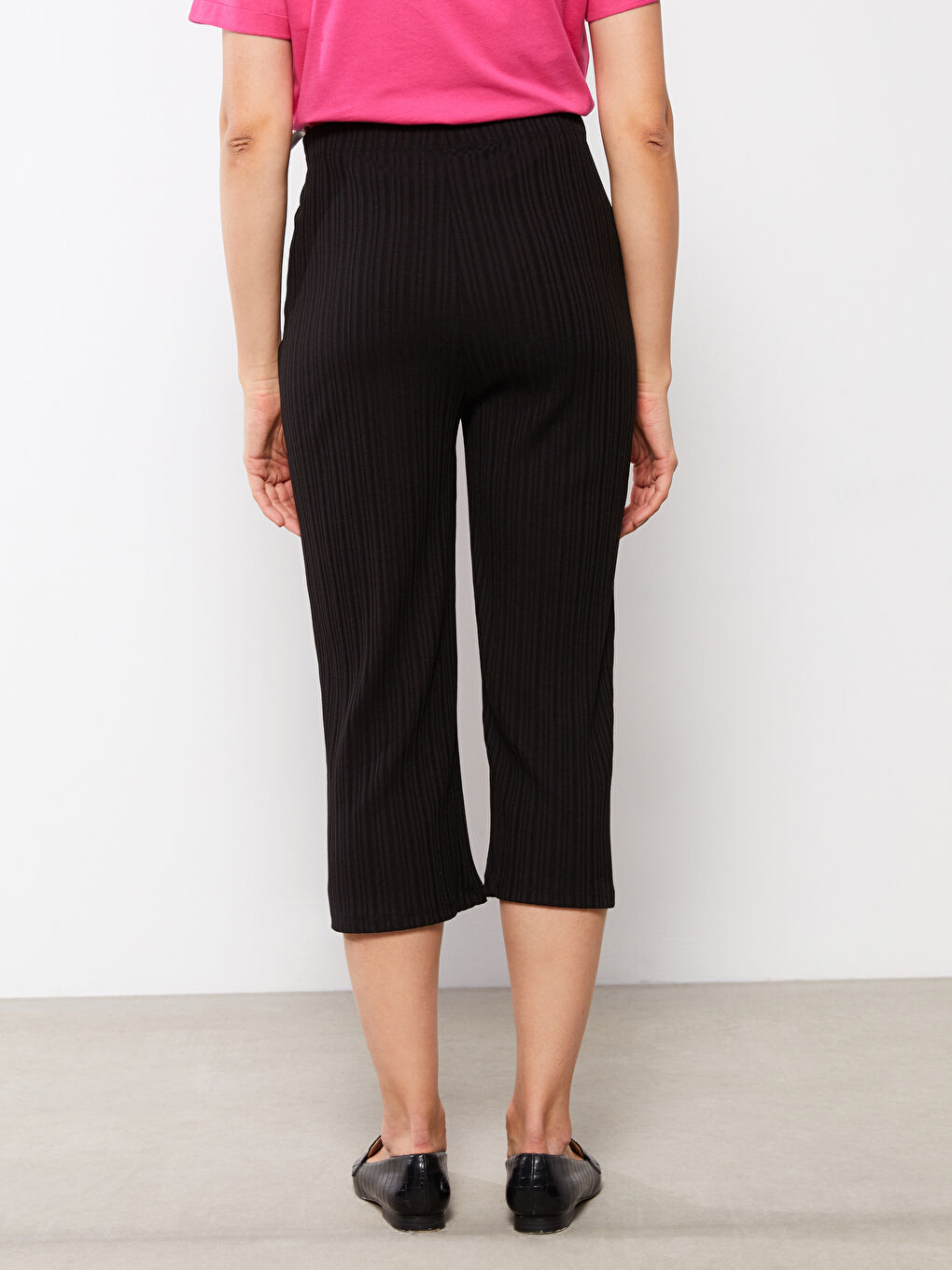 Women Flat Capri With Elastic Waist -S2FC21Z8-CVL