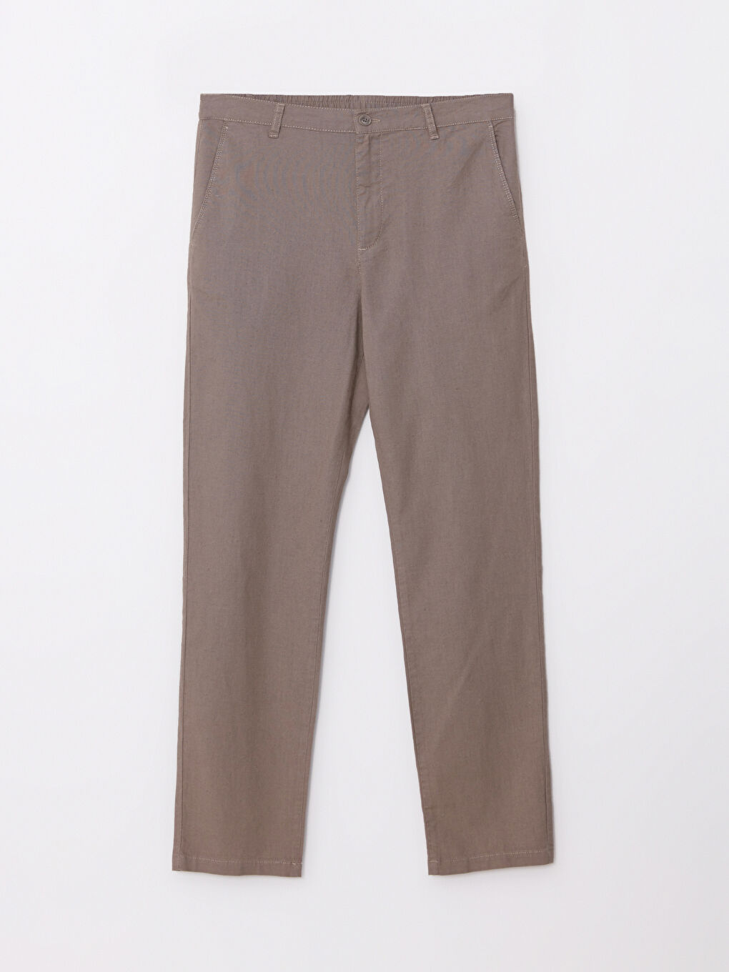 Bej Dar Kalıp Erkek Chino Pantolon-5