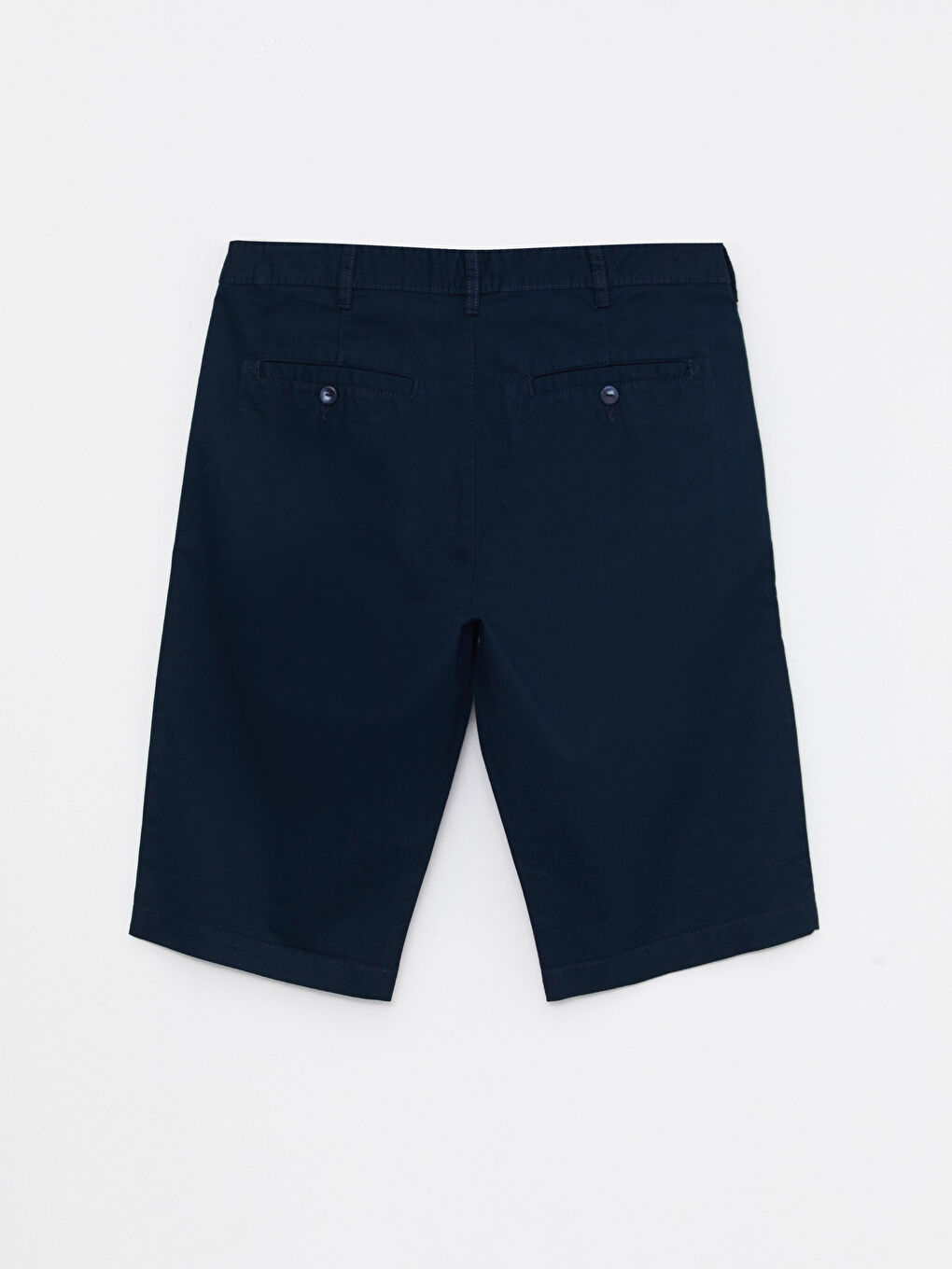 Lacivert Standart Kalıp Gabardin Erkek Şort-6