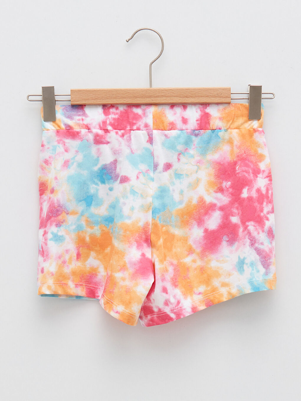 Elasticated Waist Tie-Dye Patterned Girls' Shorts-1