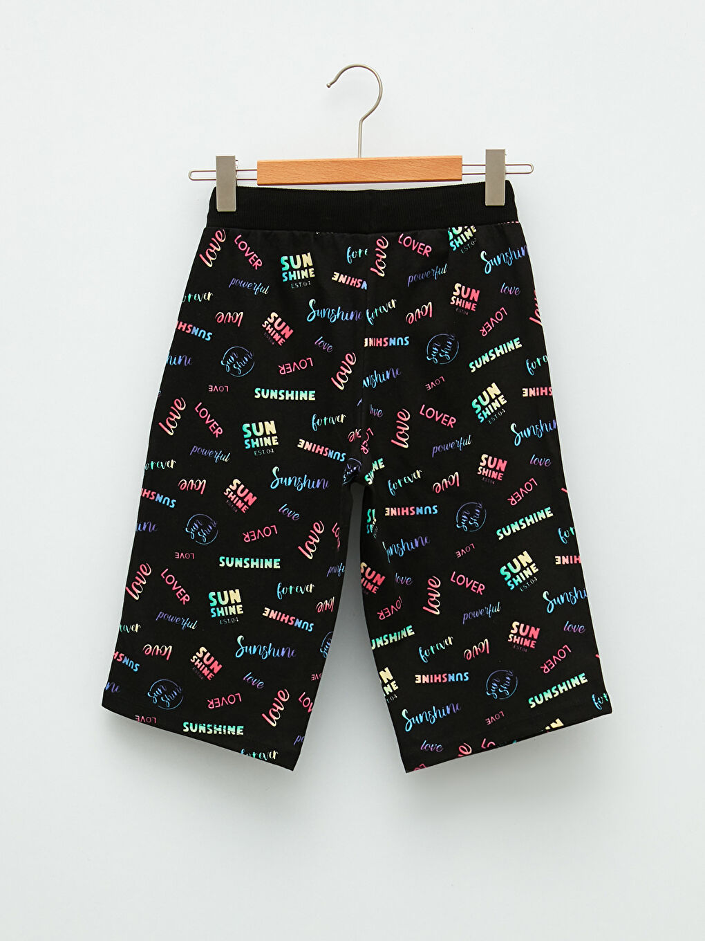 Elasticated Waist Printed Girls' Shorts-1