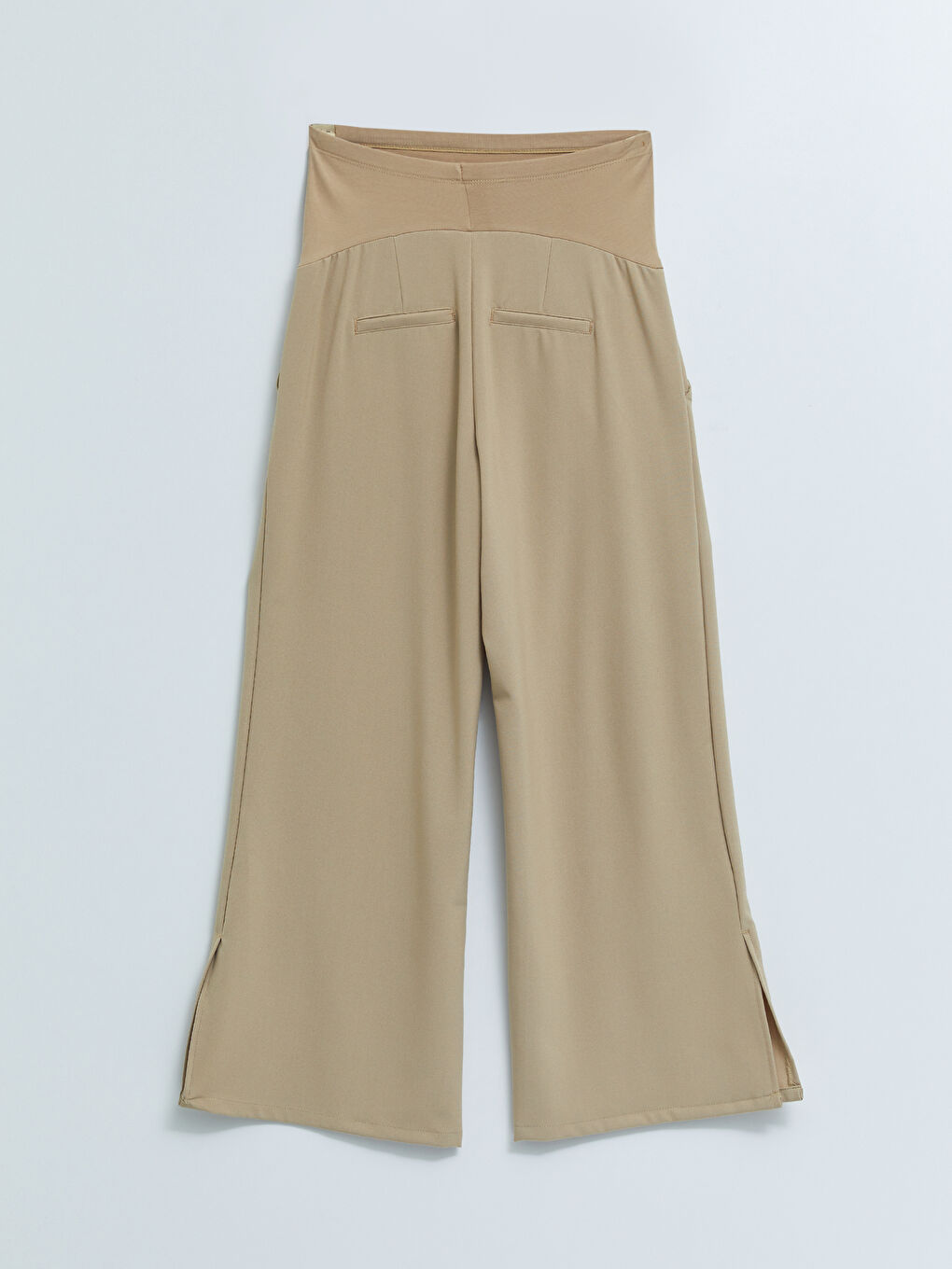 LCWAIKIKI Maternity Bej Karın Panelli Standart Fit Düz Cep Detaylı Gabardin Hamile Pantolon - 7